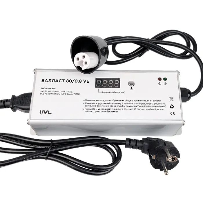 ЭПРА 80/0.8-VE с встроенным счетчиком наработки для УФ лампы 80 Вт